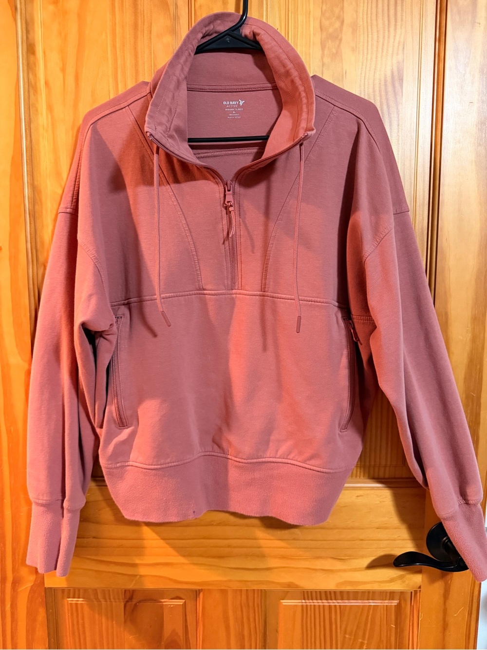 Old Navy Dusty Rose Half-Zip Pullover Hoodie